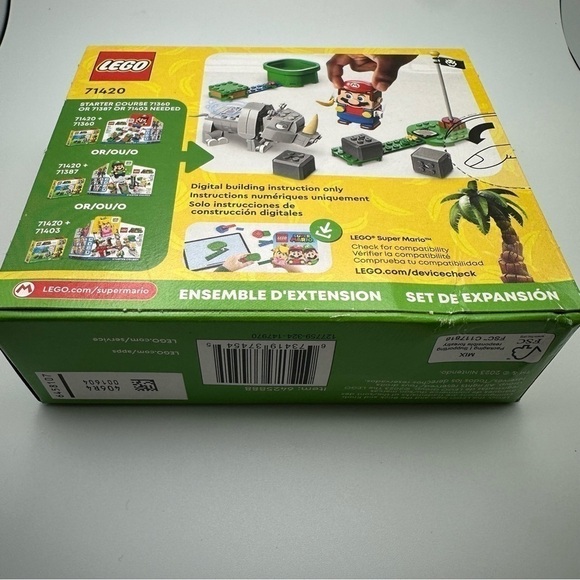 Retired LEGO Super Mario Rambi the Rhino 71420 – Donkey Kong Expansion – Sealed - Picture 4 of 7
